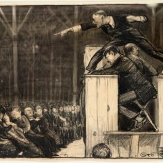 Billy Sunday Preaching