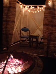 Sukkah at night